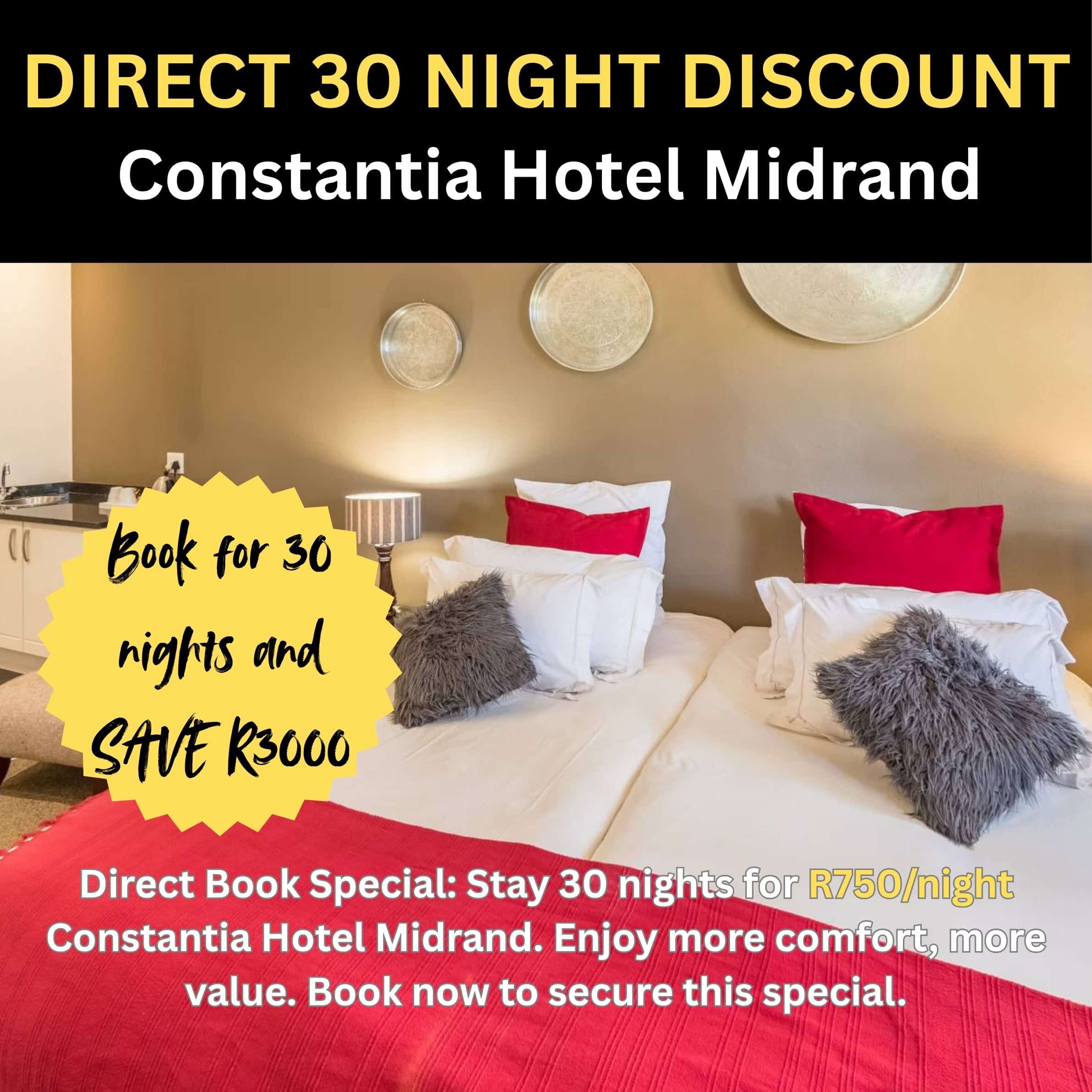Book for 30 nights and SAVE R3000