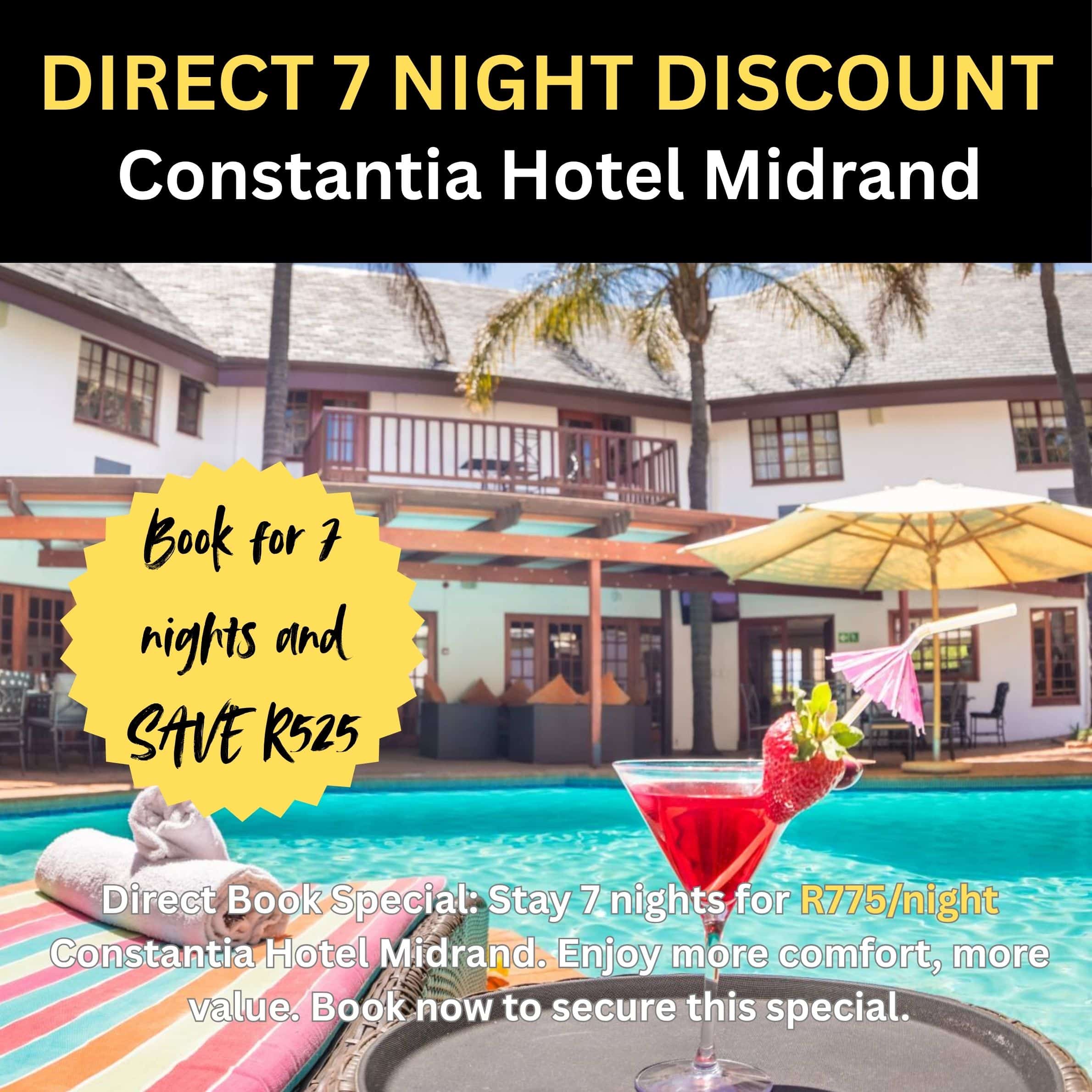 Book for 7 nights and SAVE R525