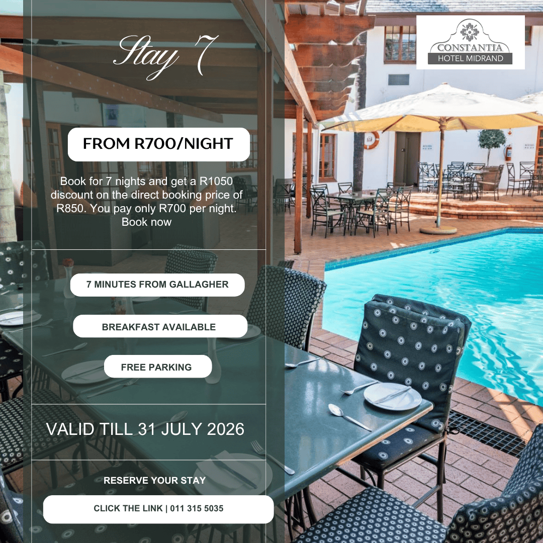 Book for 7 nights and SAVE R525