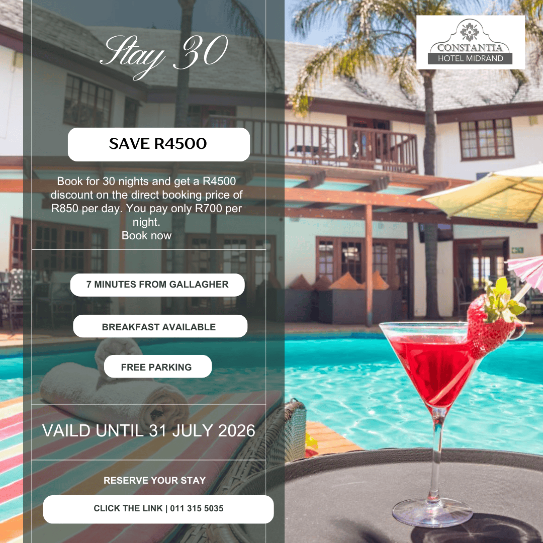 Book for 30 nights and SAVE R3000